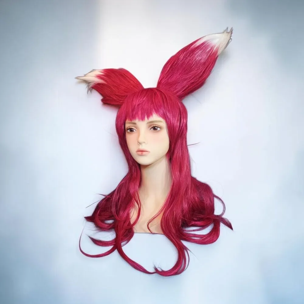 NWOT Xayah LoL Cosplay Wig UV Glow Custom Cut 30